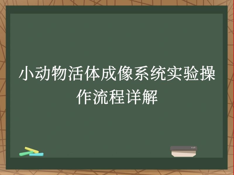 小动物活体成像系统实验操作流程详解
